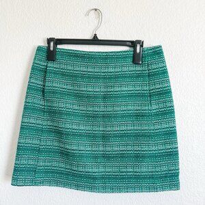 Joe Fresh Size 6 Green Tweed Mini Skirt Clueless Style Officecore